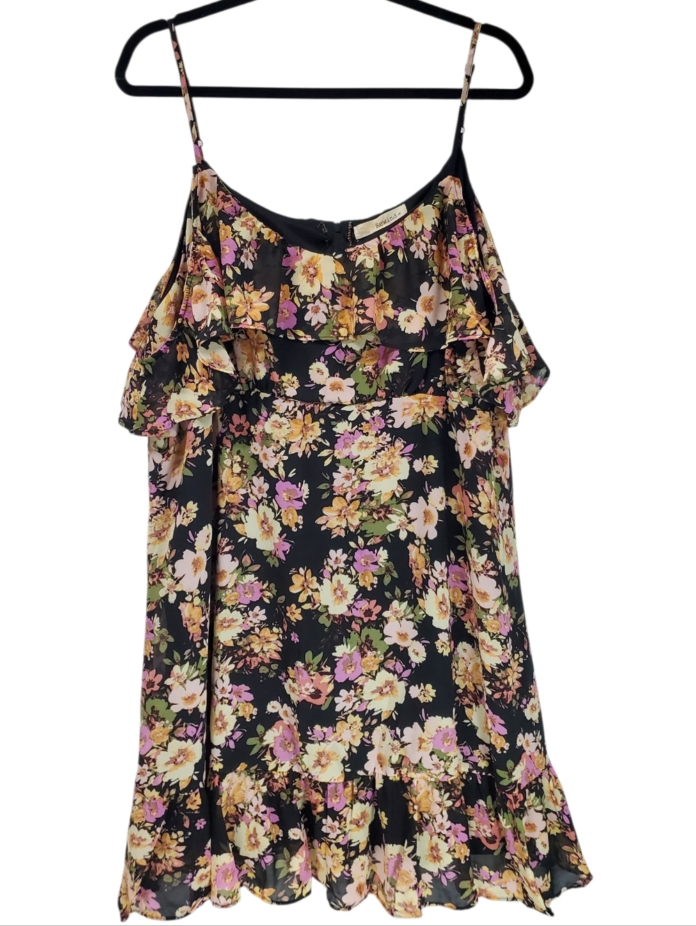 Whimsygoth Rewind Dress Skater Cold Shoulder Floral Mermaidcore Romantic XXL